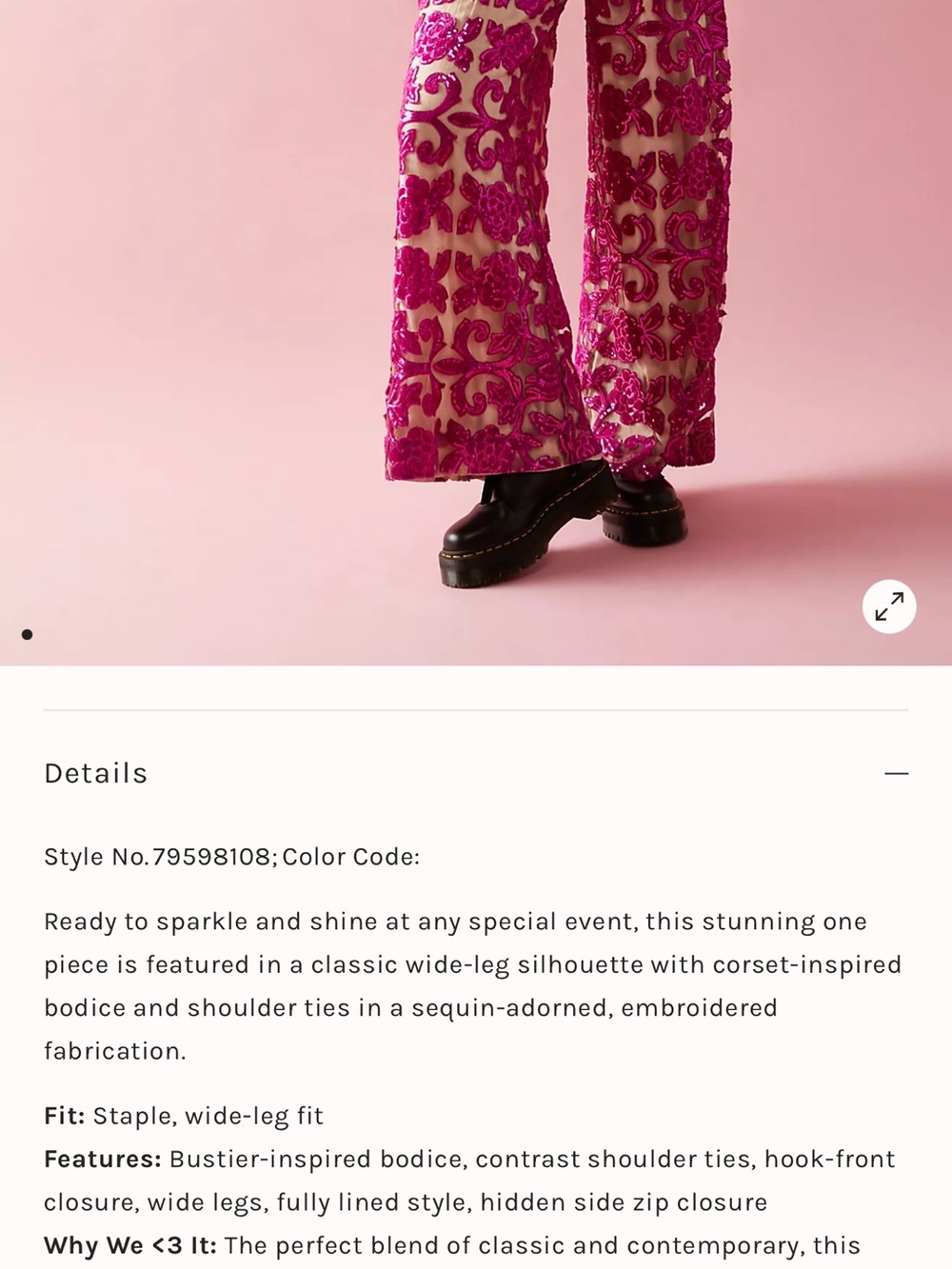 Free People Fuchsia Lucille Jumpsuit - Picture 3 of 7